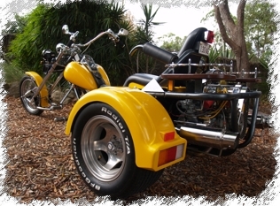 Big Yella VW trike rear view